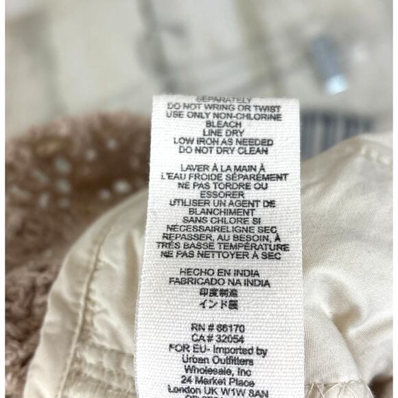 Free People Womens M cream blue In Dreams Embellished Harem Pants Stripe Crochet - Picture 4 of 6